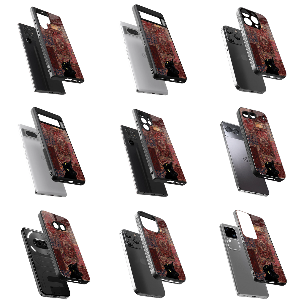 Durable Glass Back Mobile Case for iPhone, Samsung, OnePlus, Google Pixel, Redmi, Vivo, Oppo