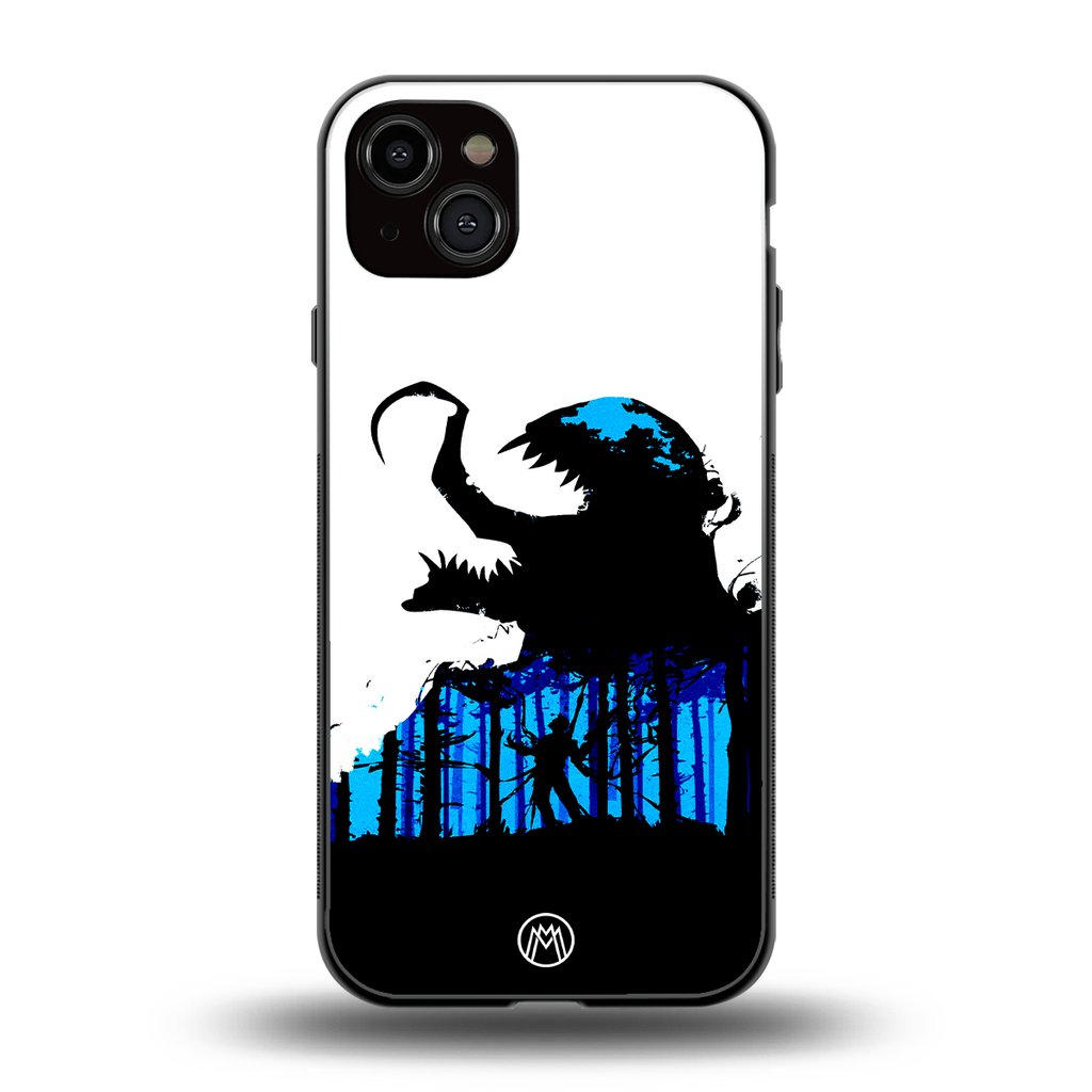 venom minimalistic back phone cover | glass case for iphone 15 plus