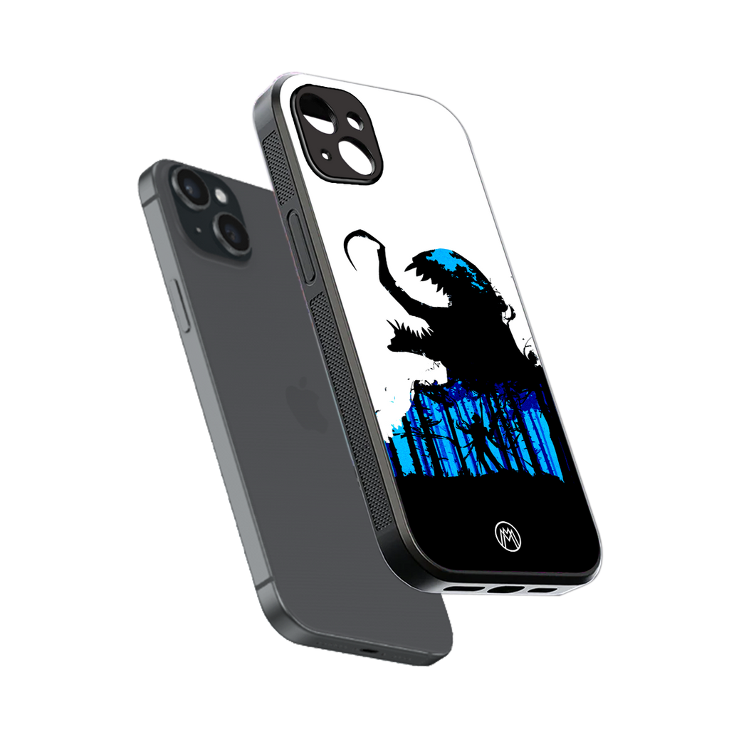 venom minimalistic back phone cover | glass case for iphone 15 plus
