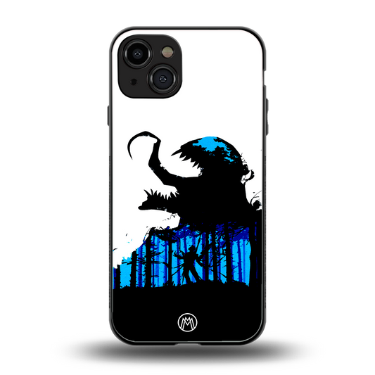 venom minimalistic back phone cover | glass case for iphone 15