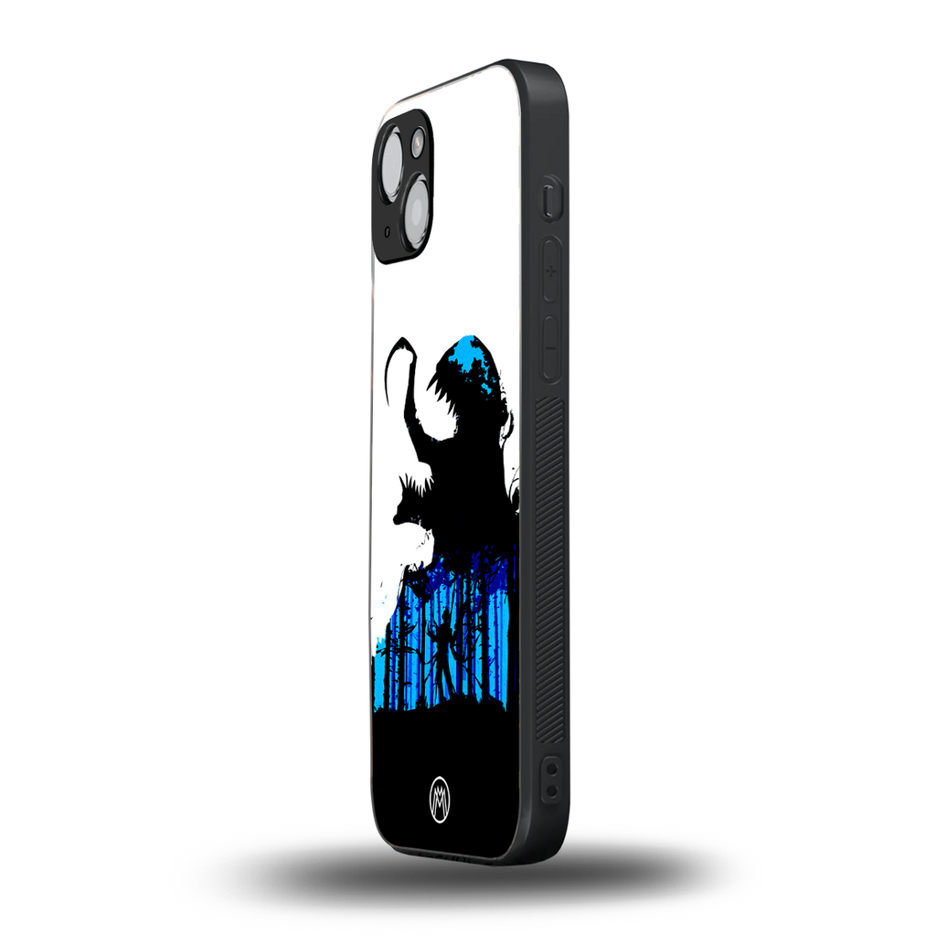 venom minimalistic back phone cover | glass case for iphone 15
