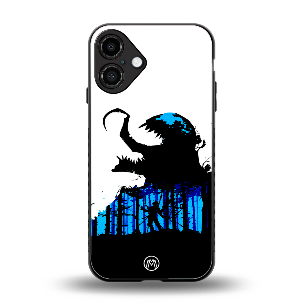 venom minimalistic back phone cover | glass case for iphone 16 plus