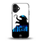 venom minimalistic back phone cover | glass case for iphone 16 plus