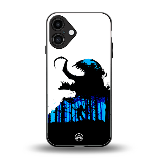 venom minimalistic back phone cover | glass case for iphone 16 plus