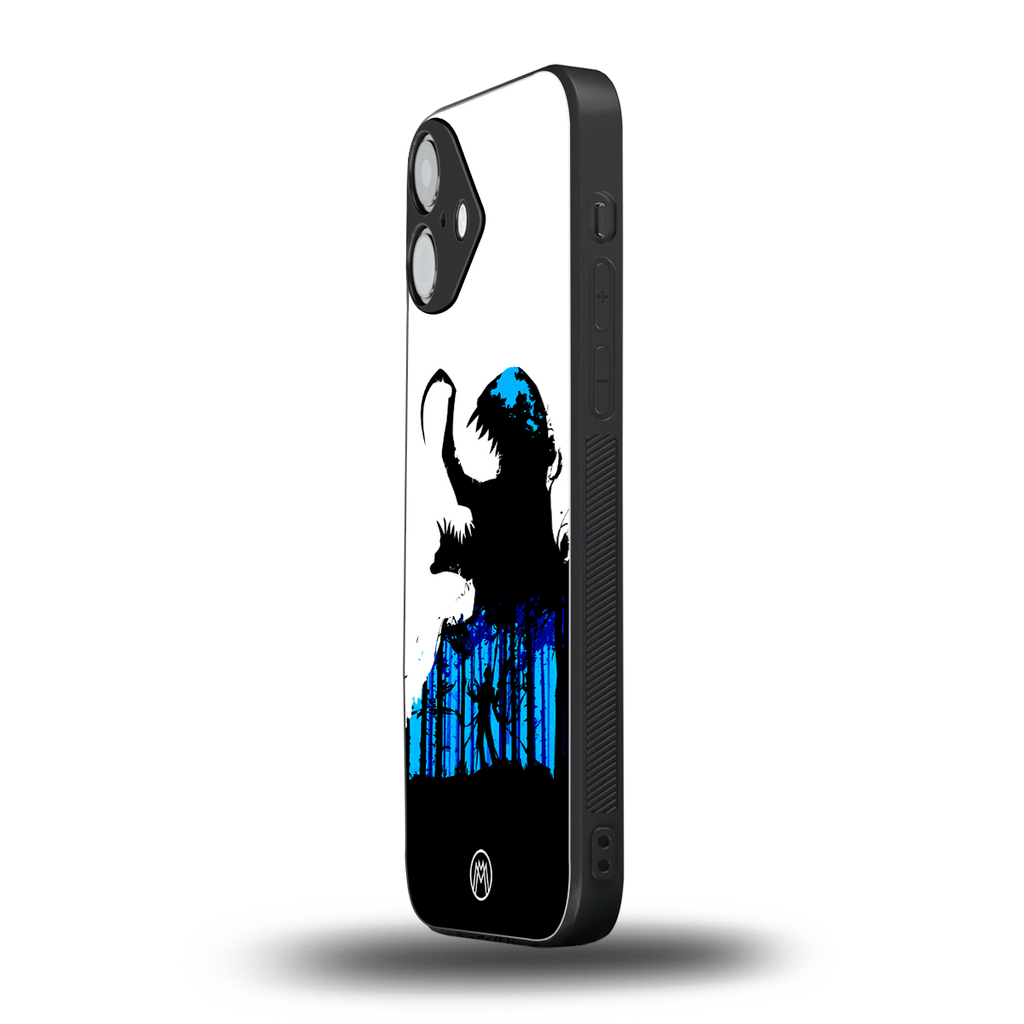 venom minimalistic back phone cover | glass case for iphone 16 plus