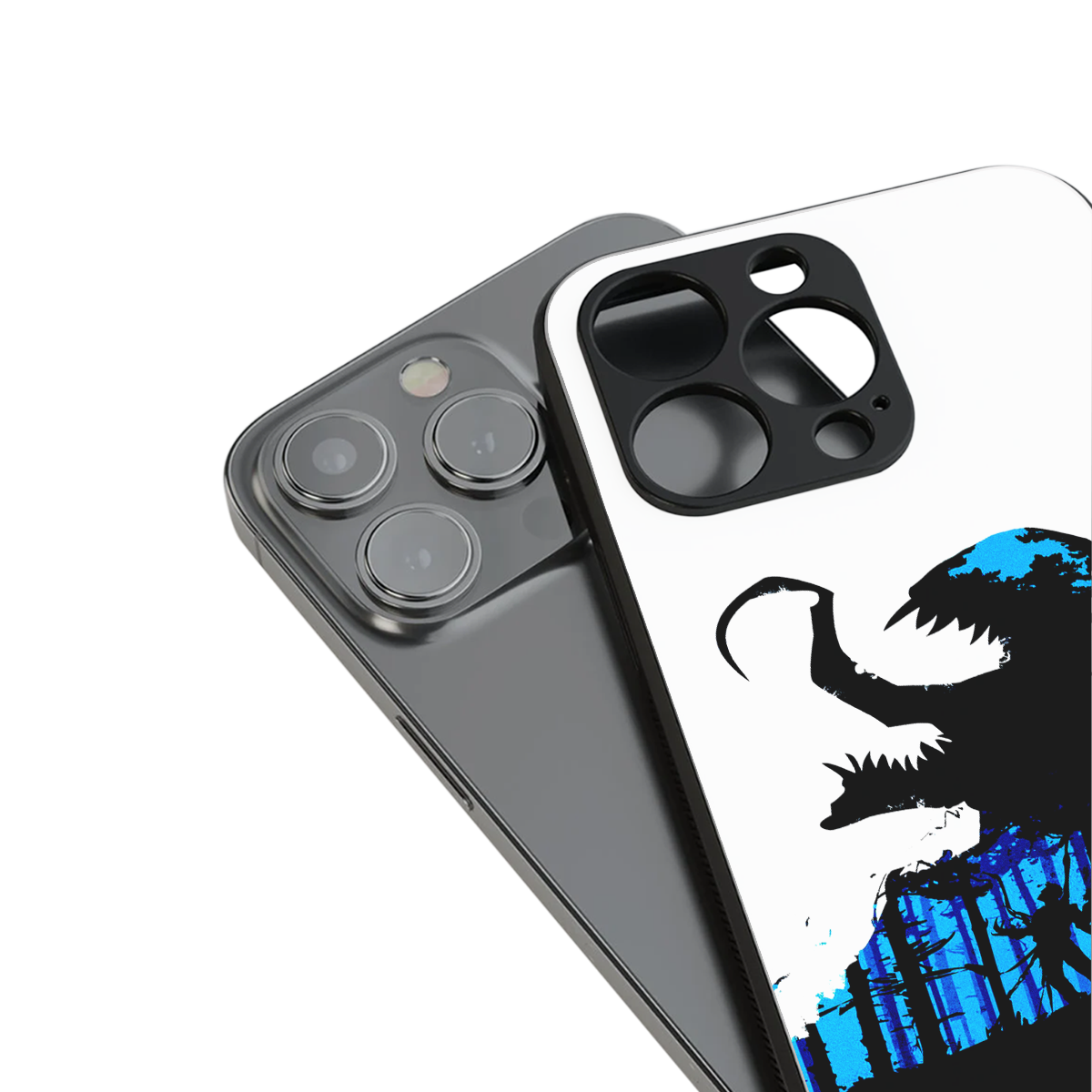 venom minimalistic back phone cover | glass case for iphone 15 pro