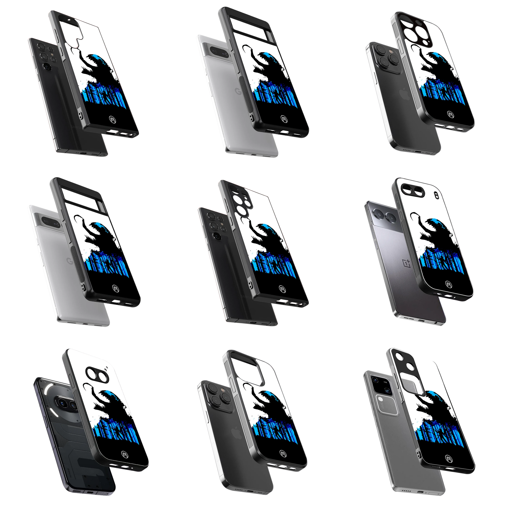 Durable Glass Back Mobile Case for iPhone, Samsung, OnePlus, Google Pixel, Redmi, Vivo, Oppo