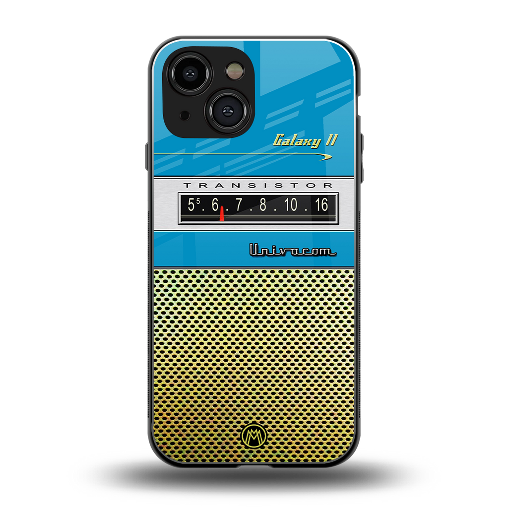 vintage radio back phone cover | glass case for iphone 13 mini
