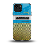 vintage radio back phone cover | glass case for iphone 13 mini