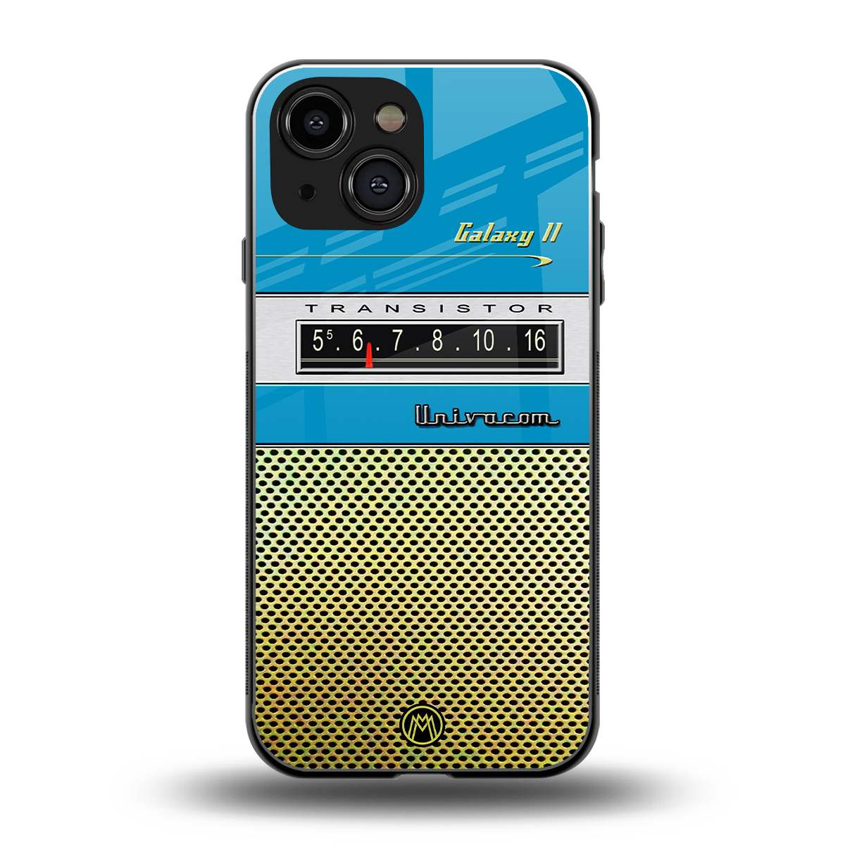 vintage radio back phone cover | glass case for iphone 13 mini
