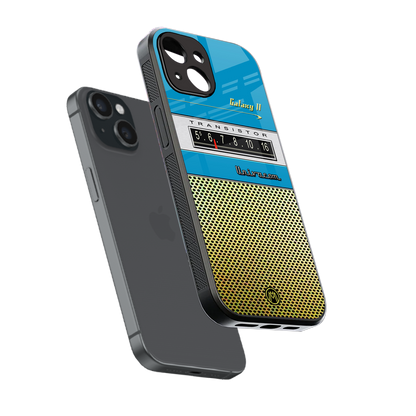 vintage radio back phone cover | glass case for iphone 13 mini