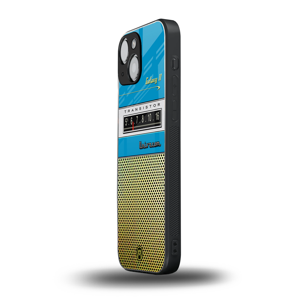 vintage radio back phone cover | glass case for iphone 13 mini