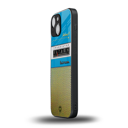 vintage radio back phone cover | glass case for iphone 13 mini