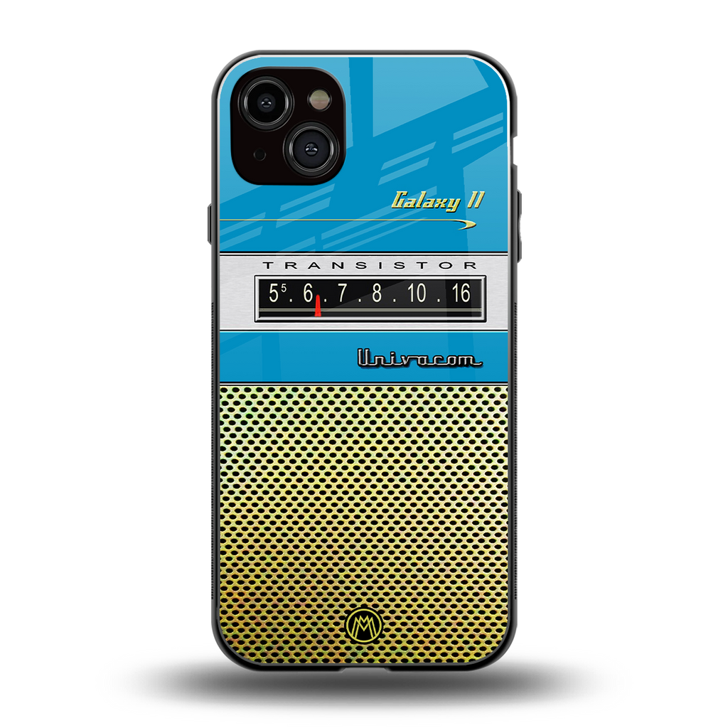 vintage radio back phone cover | glass case for iphone 14 plus