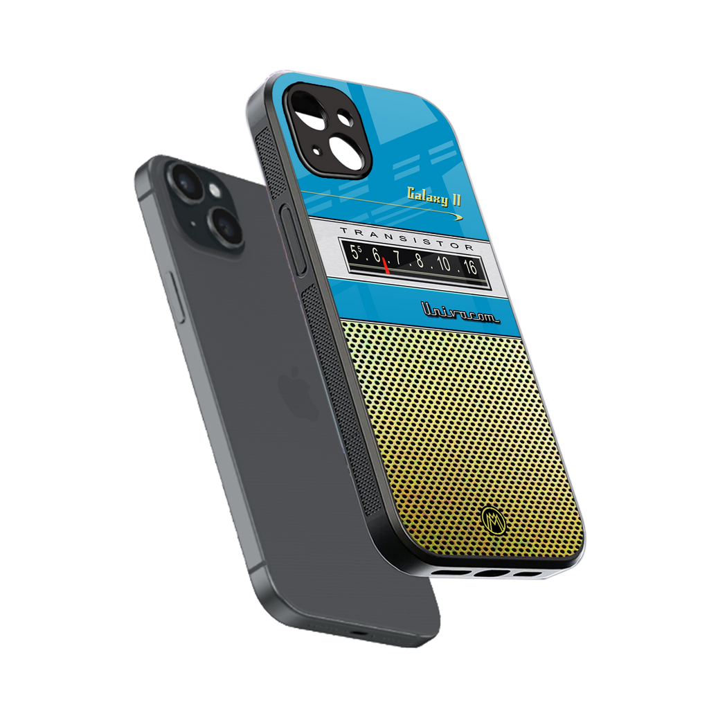 vintage radio back phone cover | glass case for iphone 14 plus