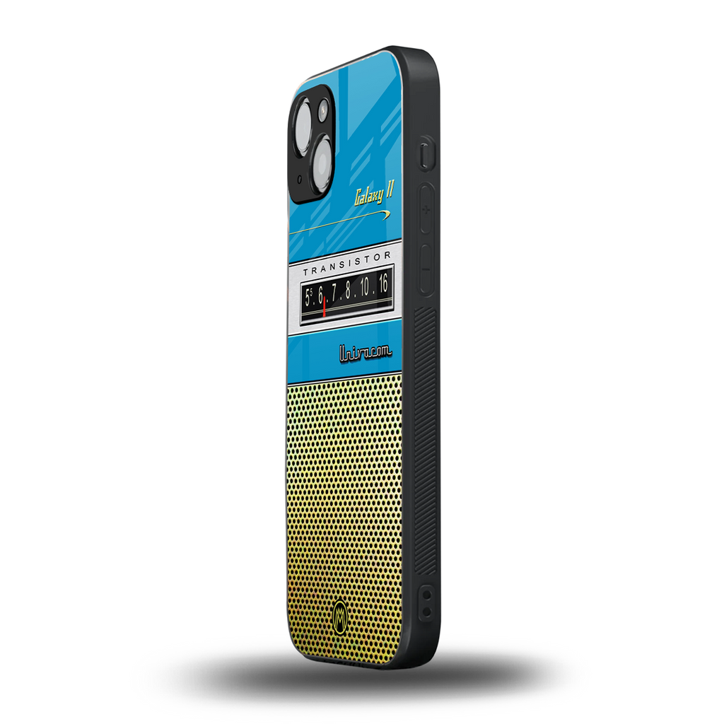 vintage radio back phone cover | glass case for iphone 14 plus
