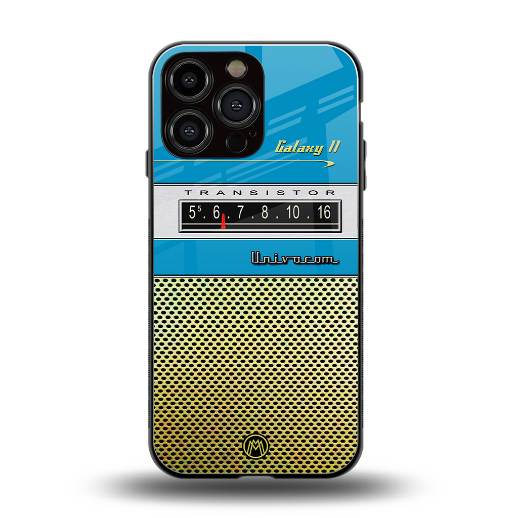 vintage radio back phone cover | glass case for iphone 15 pro max