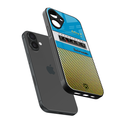 vintage radio back phone cover | glass case for iphone 16 plus