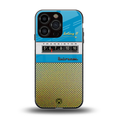 vintage radio back phone cover | glass case for iphone 16 pro