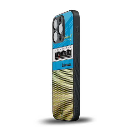 vintage radio back phone cover | glass case for iphone 16 pro