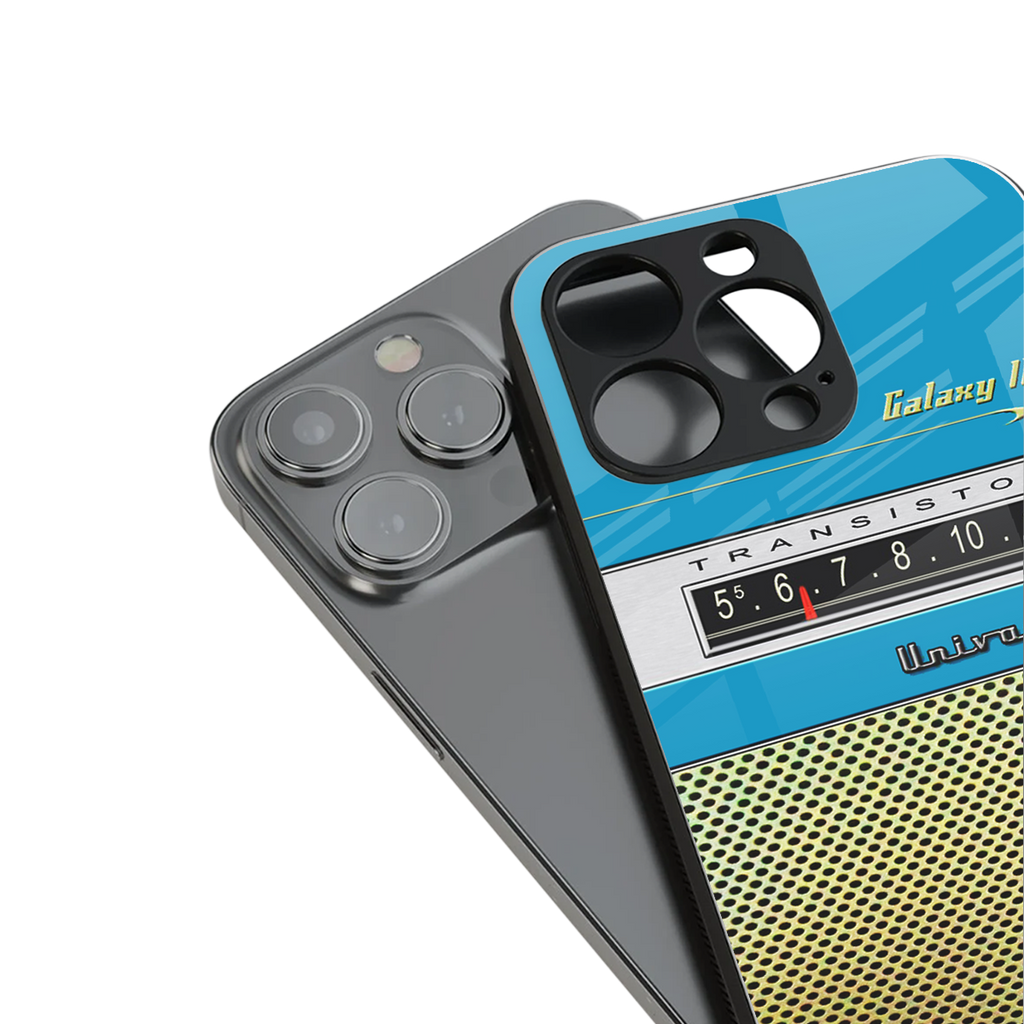 vintage radio back phone cover | glass case for iphone 16