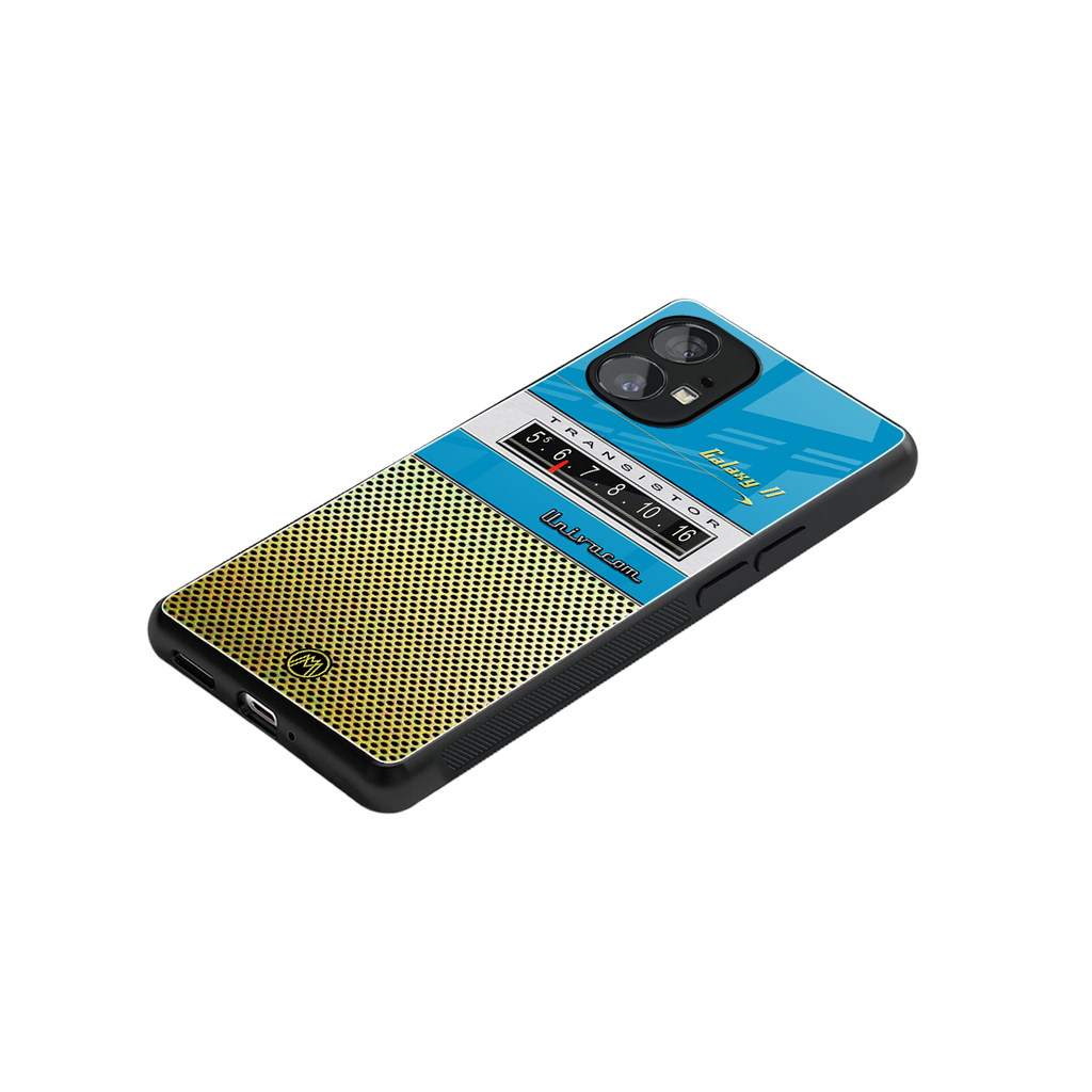 vintage radio back phone cover | glass case for nothing phone 1
