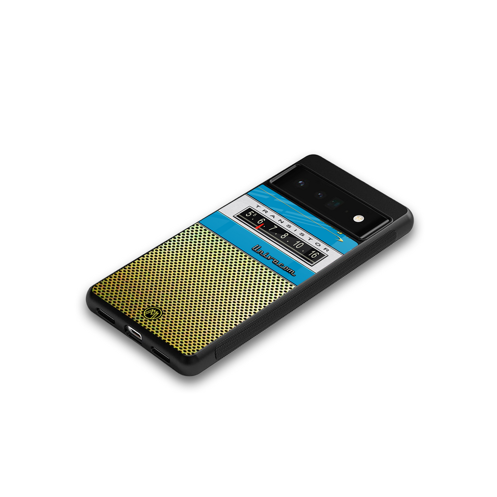 vintage radio back phone cover | glass case for google pixel 6 pro
