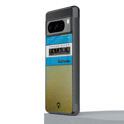 vintage radio back phone cover | glass case for google pixel 8 pro