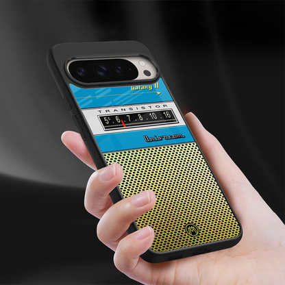 vintage radio back phone cover | glass case for google pixel 9 pro xl