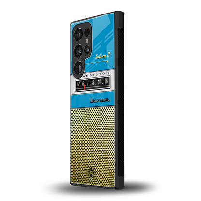 vintage radio back phone cover | glass case for samsung galaxy s24 ultra