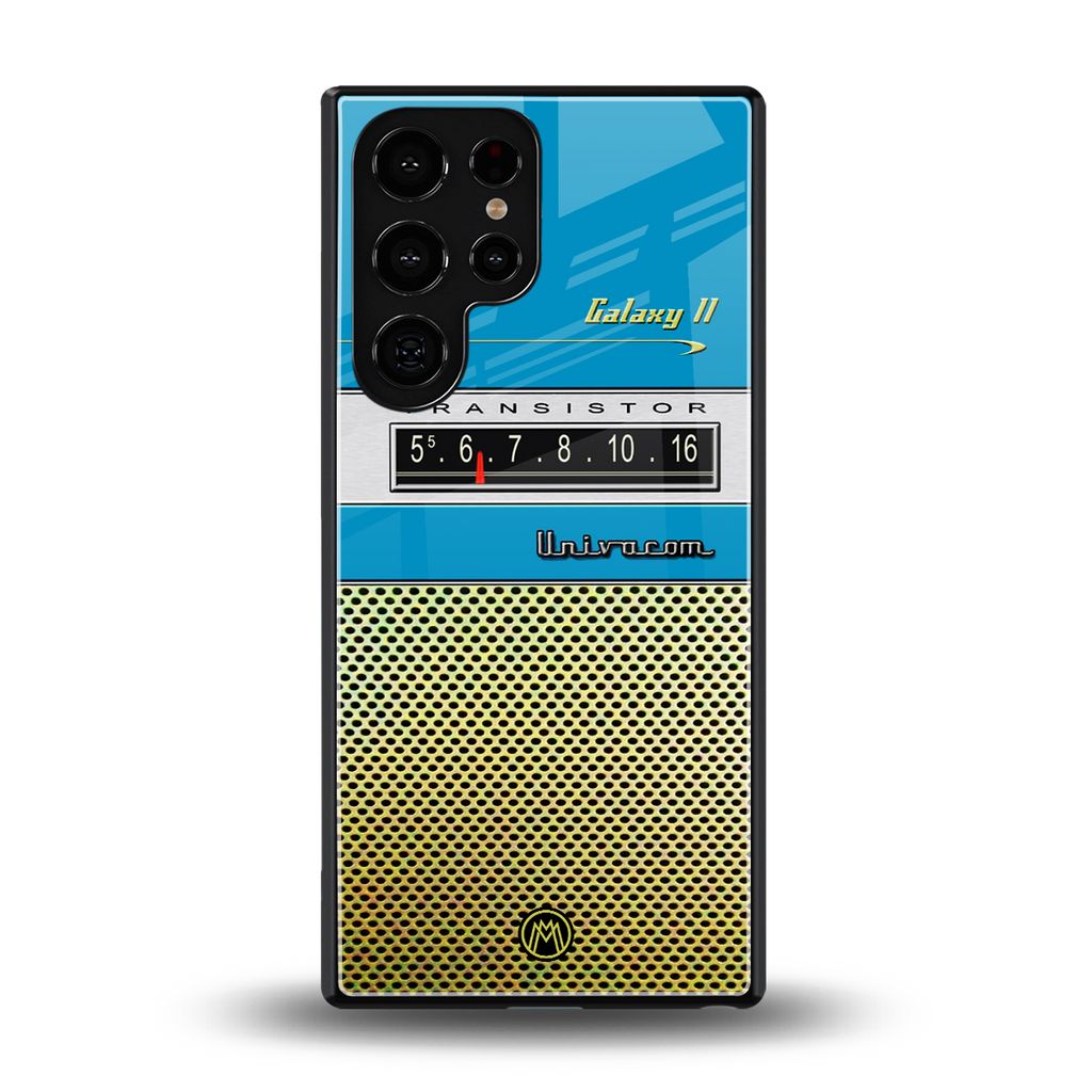 vintage radio back phone cover | glass case for samsung galaxy s25 ultra
