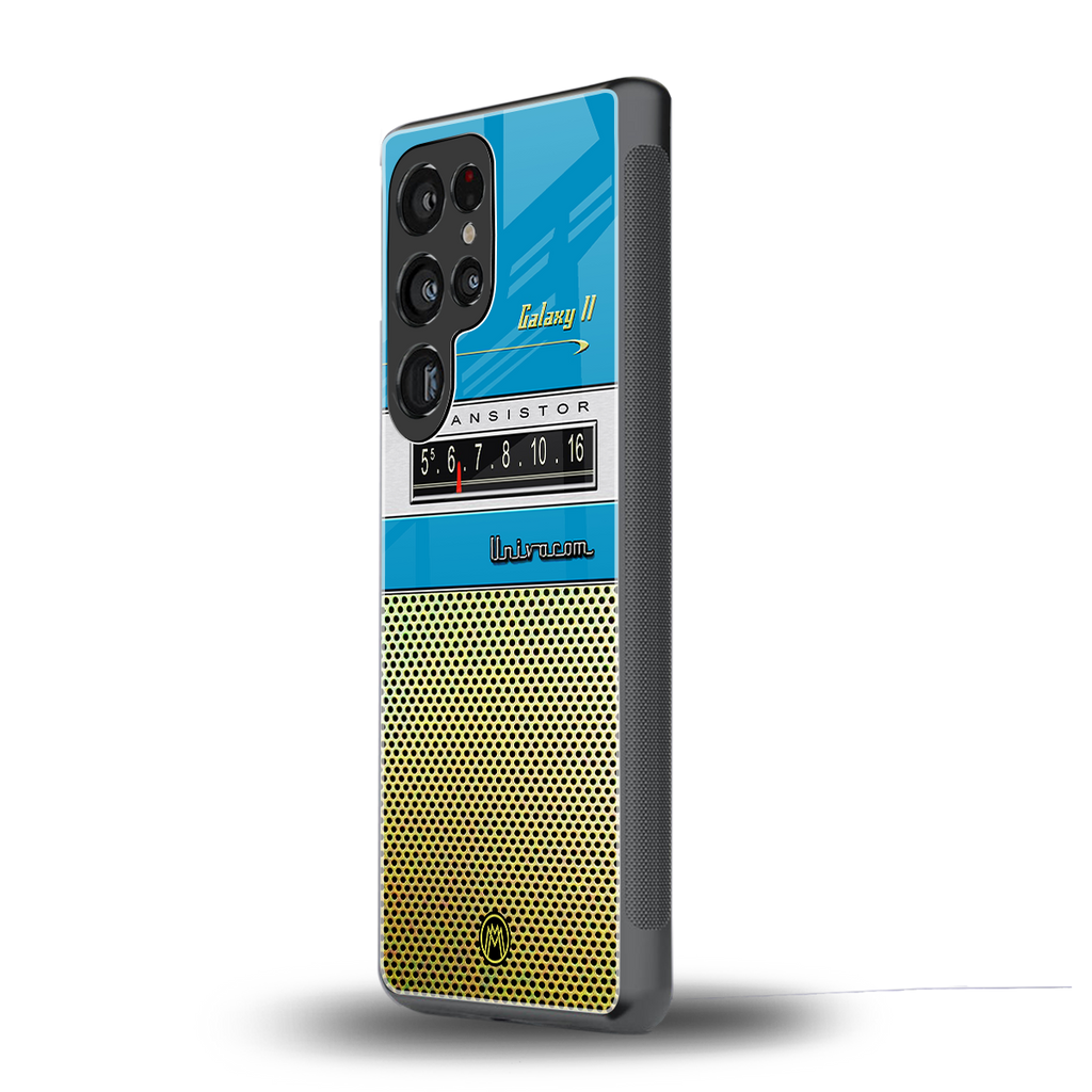 vintage radio back phone cover | glass case for samsung galaxy s25 ultra