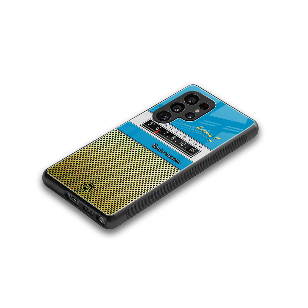 vintage radio back phone cover | glass case for samsung galaxy s25 ultra