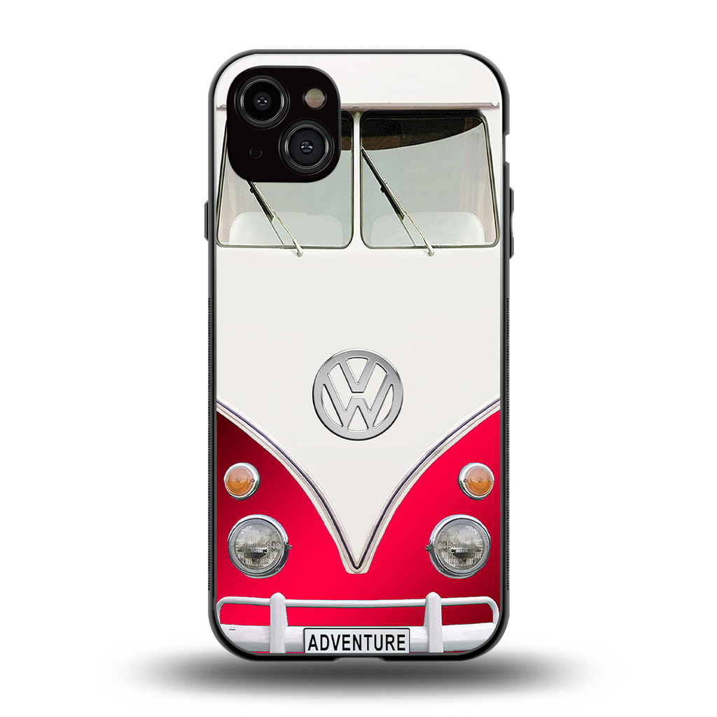 vintage volkswagen back phone cover | glass case for iphone 14 plus