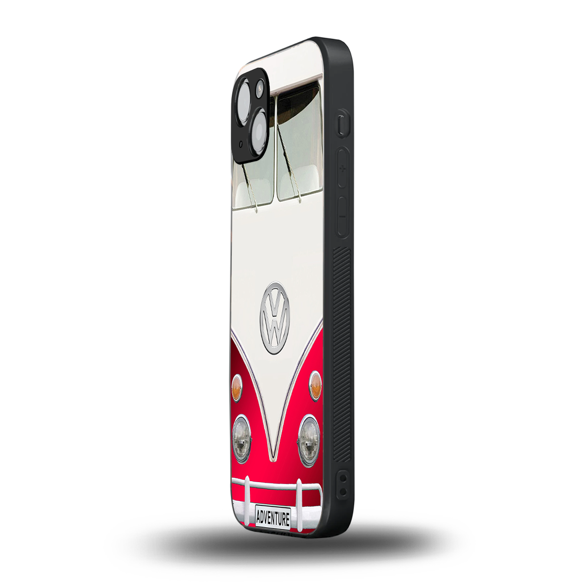 vintage volkswagen back phone cover | glass case for iphone 15 plus