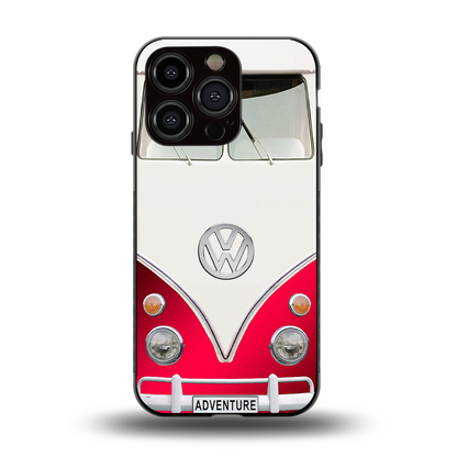 vintage volkswagen back phone cover | glass case for iphone 14 pro