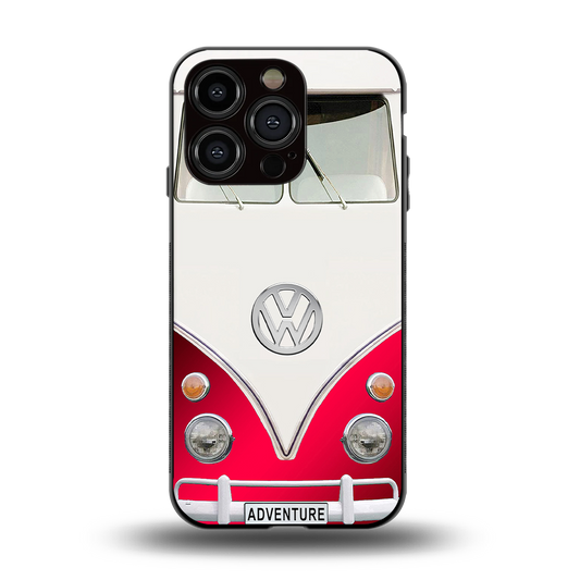 vintage volkswagen back phone cover | glass case for iphone 14 pro
