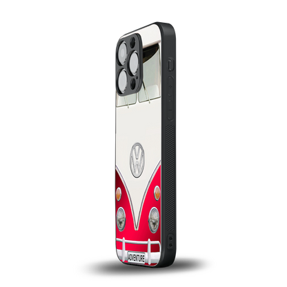 vintage volkswagen back phone cover | glass case for iphone 14 pro