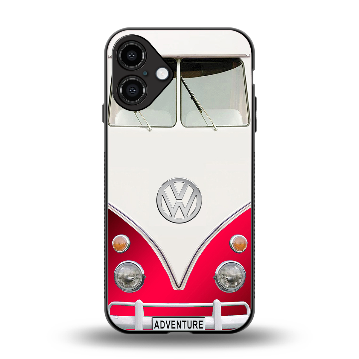 vintage volkswagen back phone cover | glass case for iphone 16 plus
