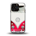 vintage volkswagen back phone cover | glass case for iphone 16 pro