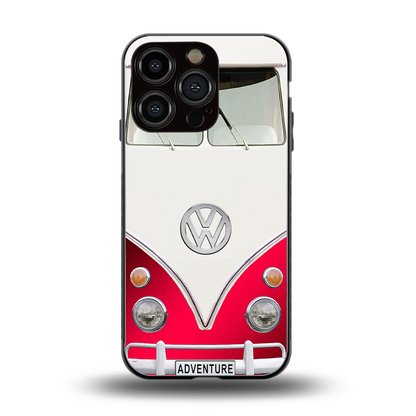 vintage volkswagen back phone cover | glass case for iphone 16 pro