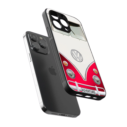 vintage volkswagen back phone cover | glass case for iphone 16 pro