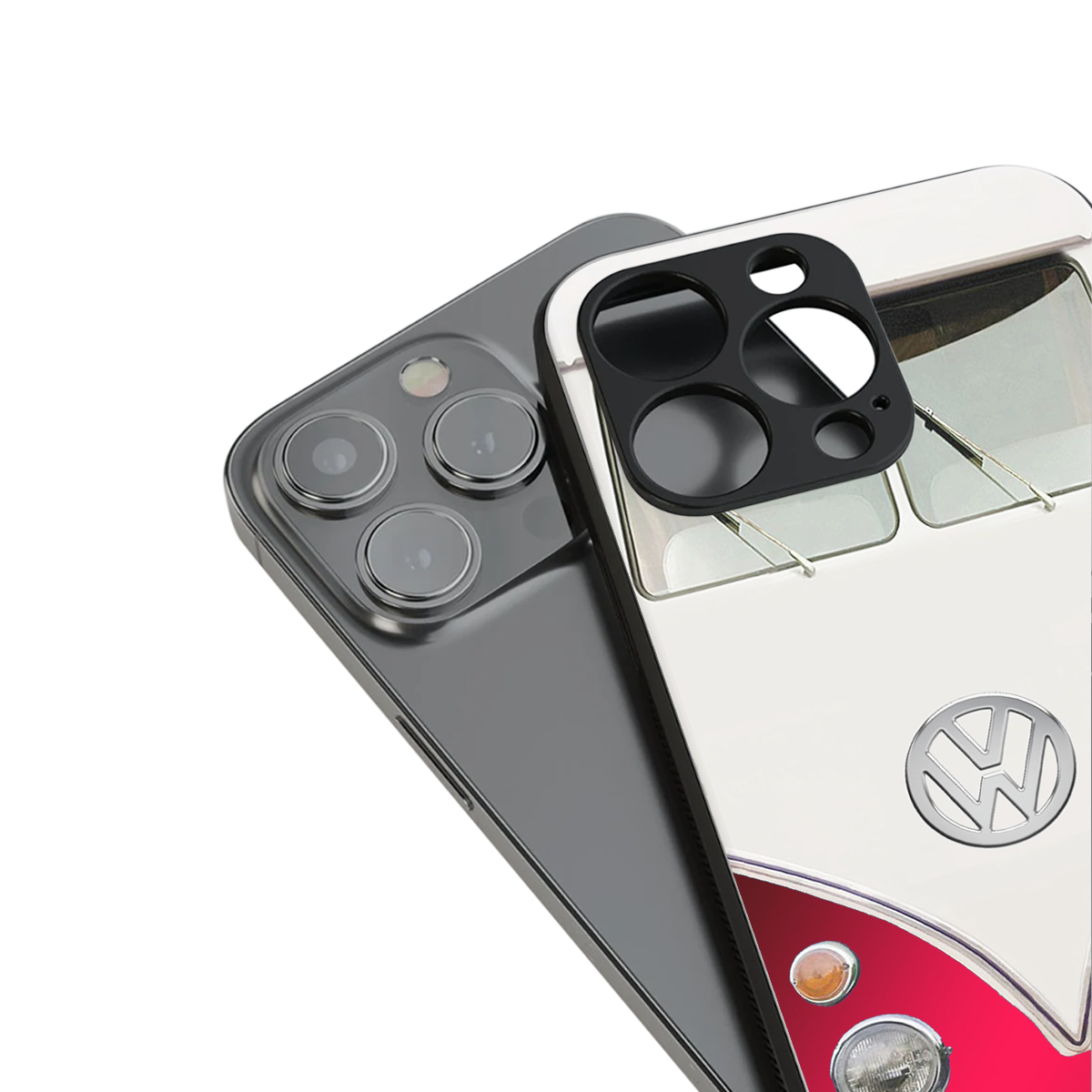vintage volkswagen back phone cover | glass case for iphone 15 pro