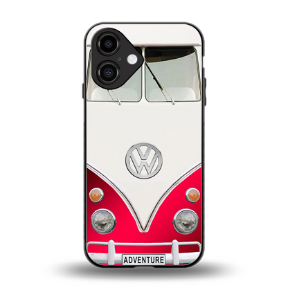 vintage volkswagen back phone cover | glass case for iphone 16