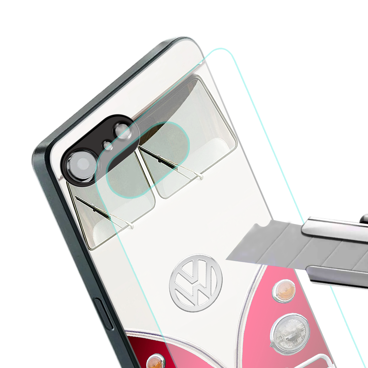vintage volkswagen back phone cover | glass case for iphone 16e