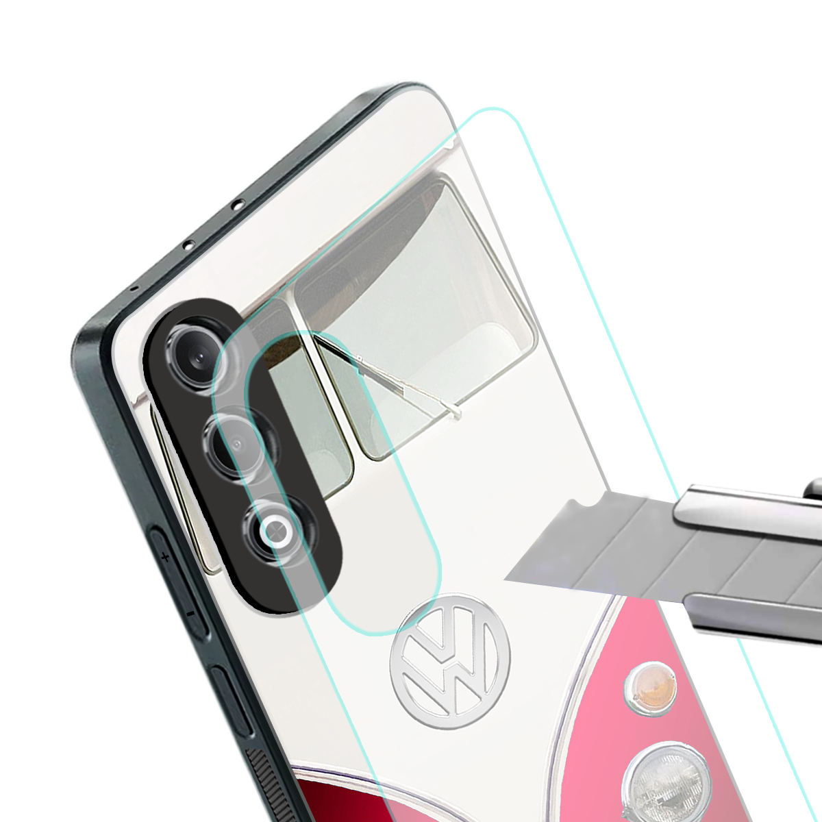 vintage volkswagen back phone cover | glass case for oneplus nord ce 4