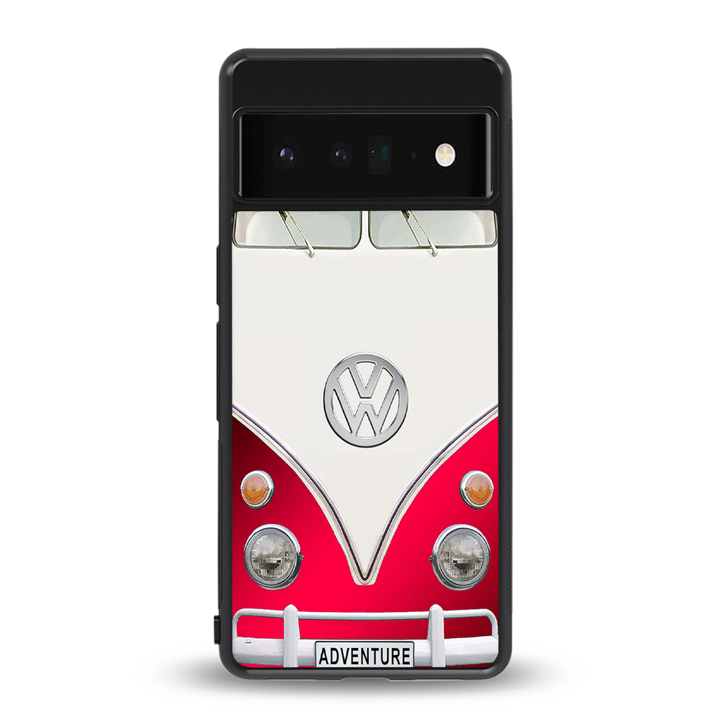 vintage volkswagen back phone cover | glass case for google pixel 6 pro