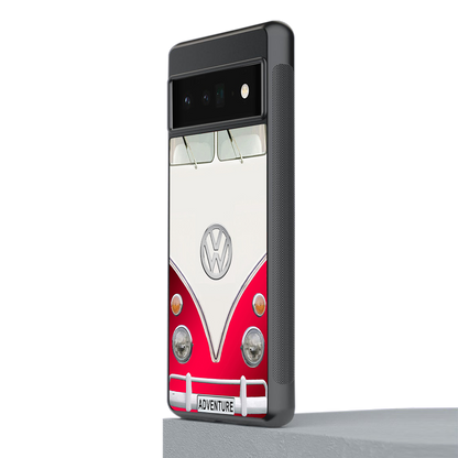 vintage volkswagen back phone cover | glass case for google pixel 6 pro