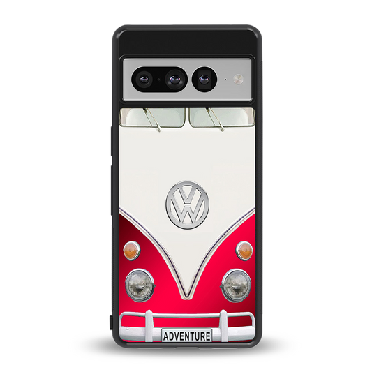 vintage volkswagen back phone cover | glass case for google pixel 7 pro