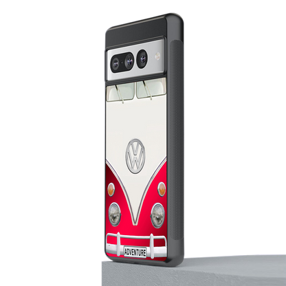 vintage volkswagen back phone cover | glass case for google pixel 7 pro